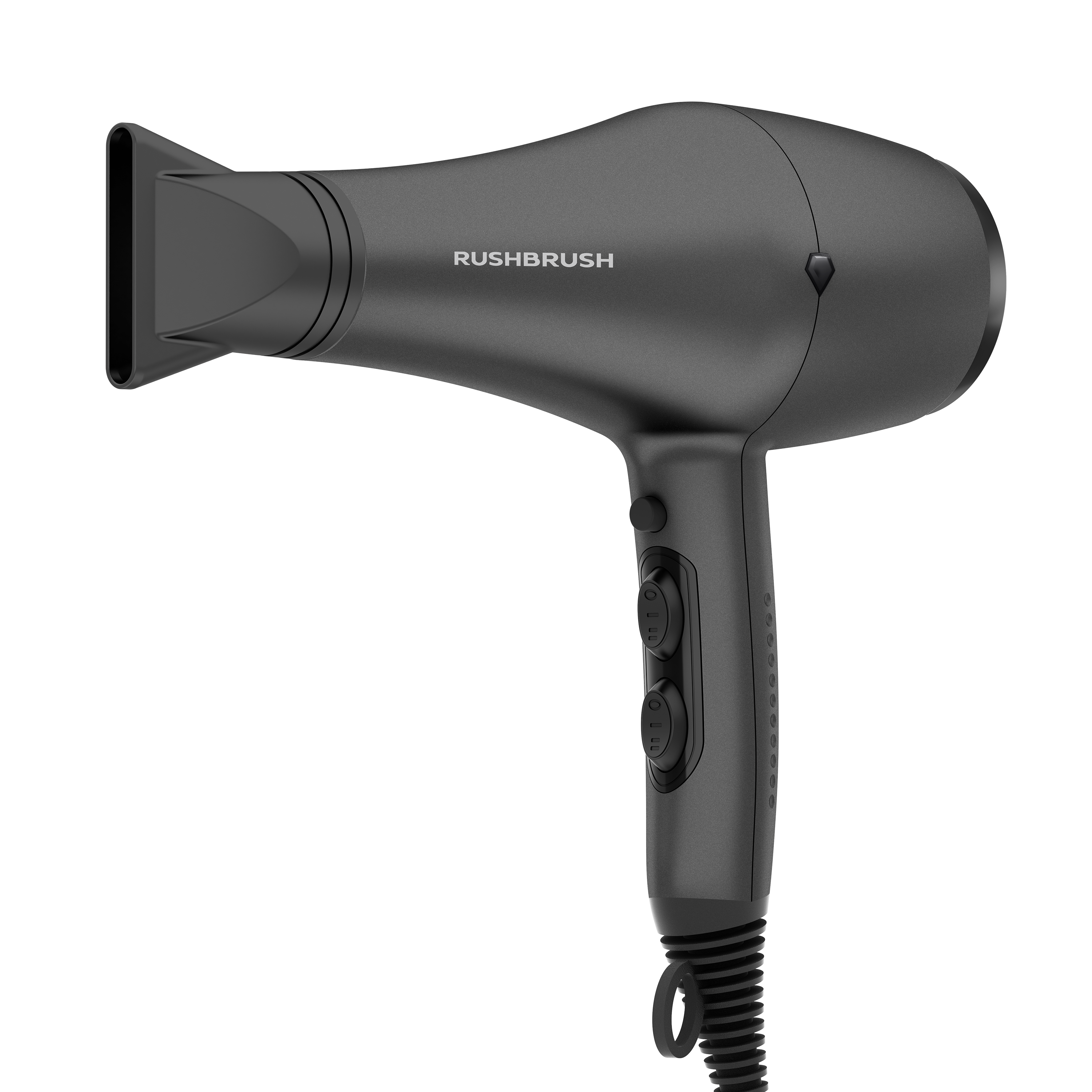 Rush Brush D3 K Hair Dryer with Attachments, 3000 Watt - Black Rush Brush D3 K Hair Dryer with Attachments, 3000 Watt - Black